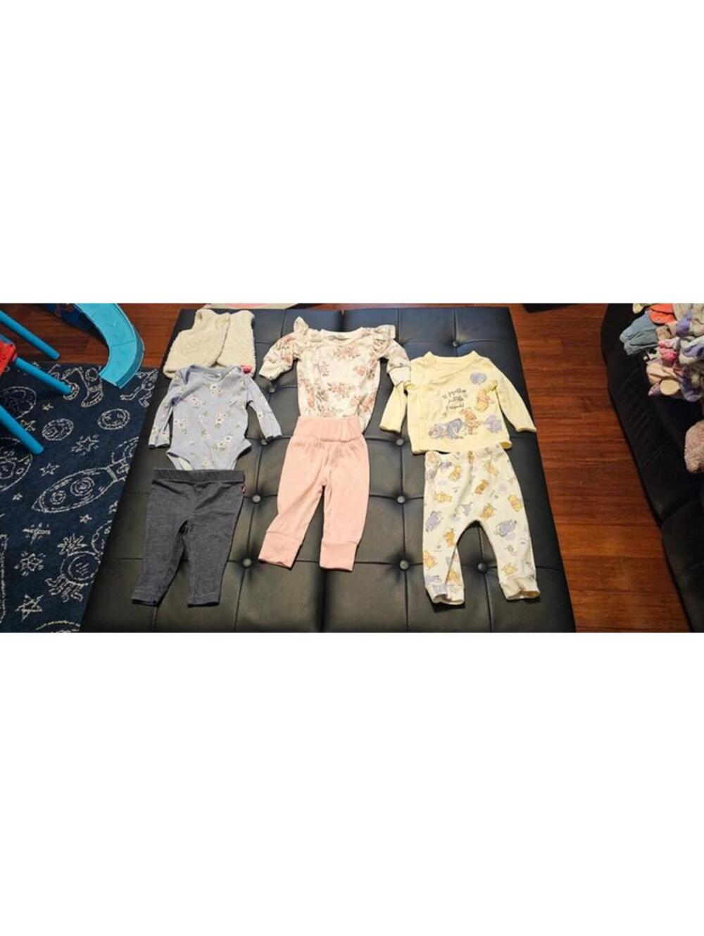 Baby girl 3 to 6 months outfits euc dkny winnie the pooh